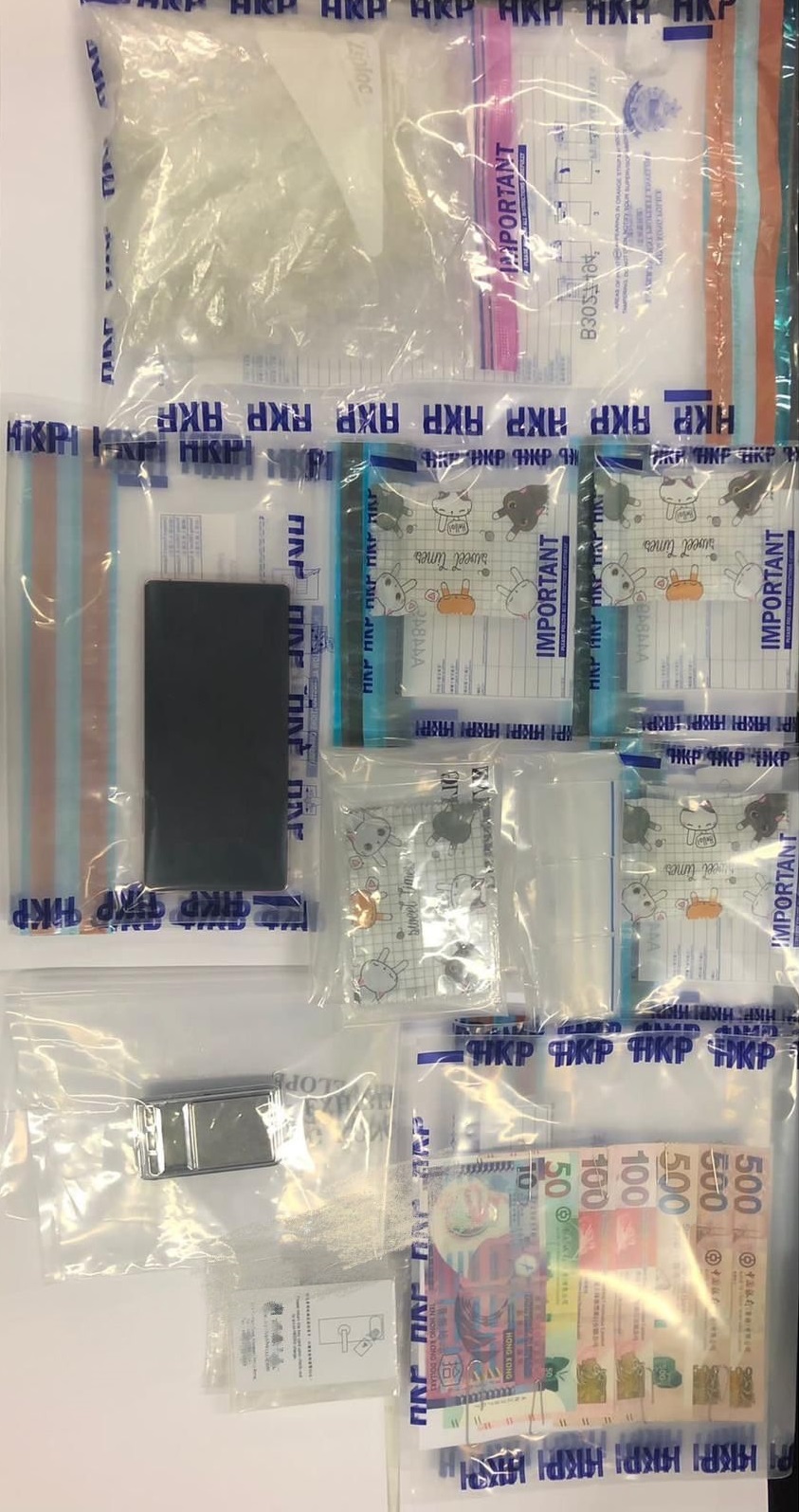 警方檢獲的冰毒約值37萬元。警方提供