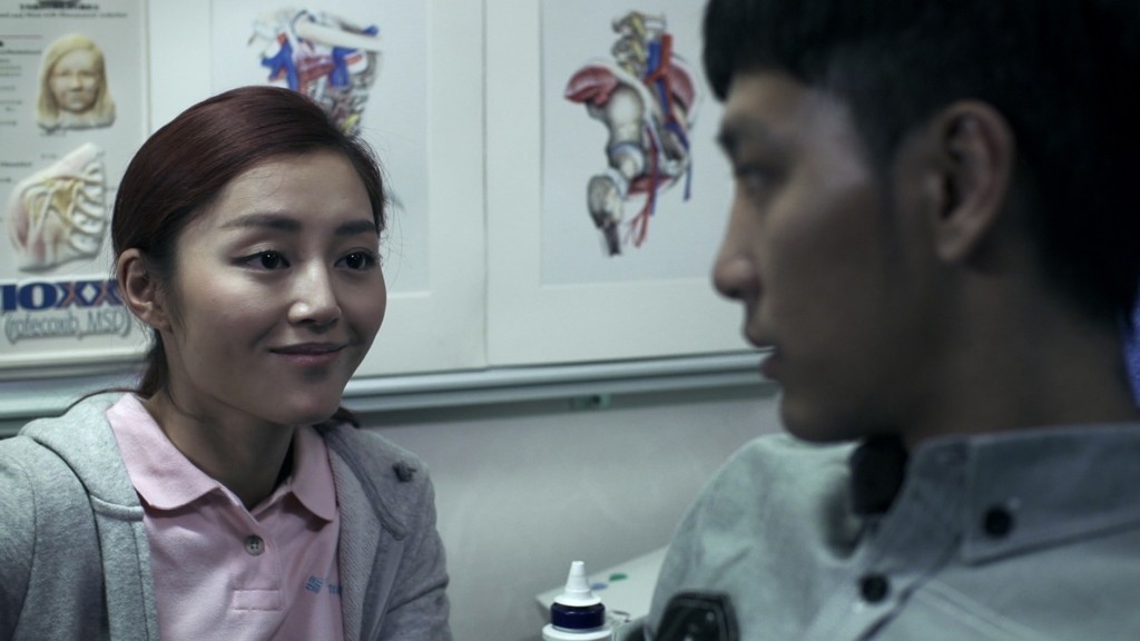 衛詩雅（左）與林耀聲早前參與香港電台劇集《性本善》拍攝。