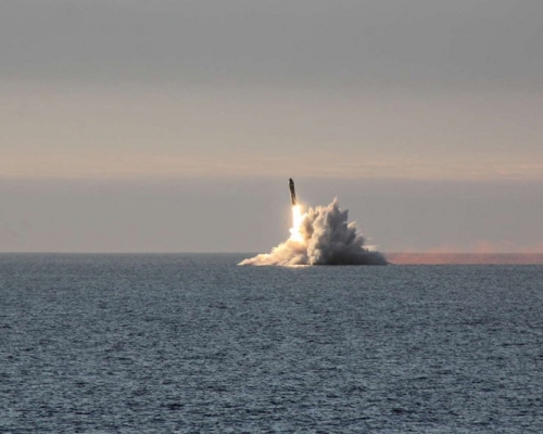 俄國核潛艦在白海成功發射4枚洲際飛彈，擊中位於遠東勘察加半島軍事演習場內的目標。 （資料圖片）