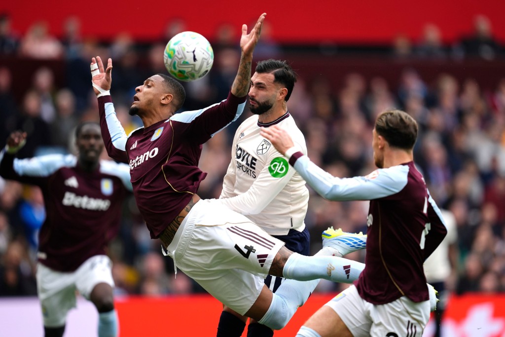 維拉英超聯賽主場以2:0擊敗韋斯咸。美聯社