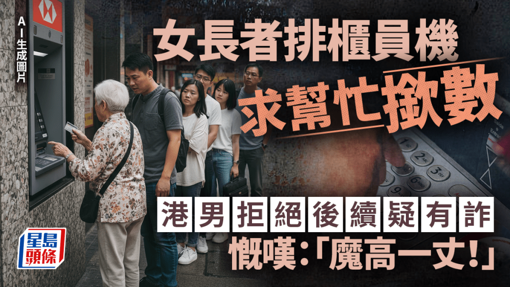 女長者排櫃員機求幫忙撳數 港男拒絕後續疑有詐 慨嘆：「魔高一丈！」｜Juicy叮