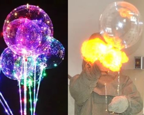 內地多個省市的消防部門陸續拍攝影片，若然以氫氣充氣球，後果非常嚴重。