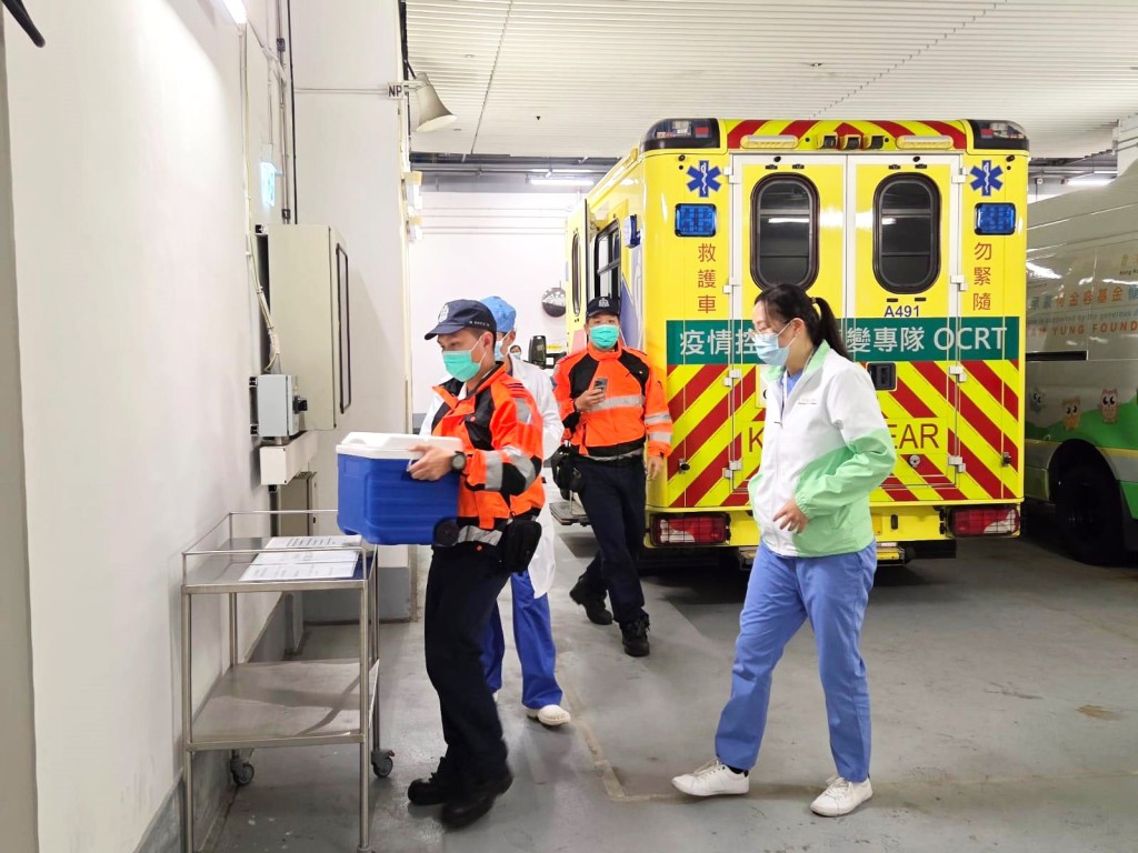 救護車抵達香港兒童醫院