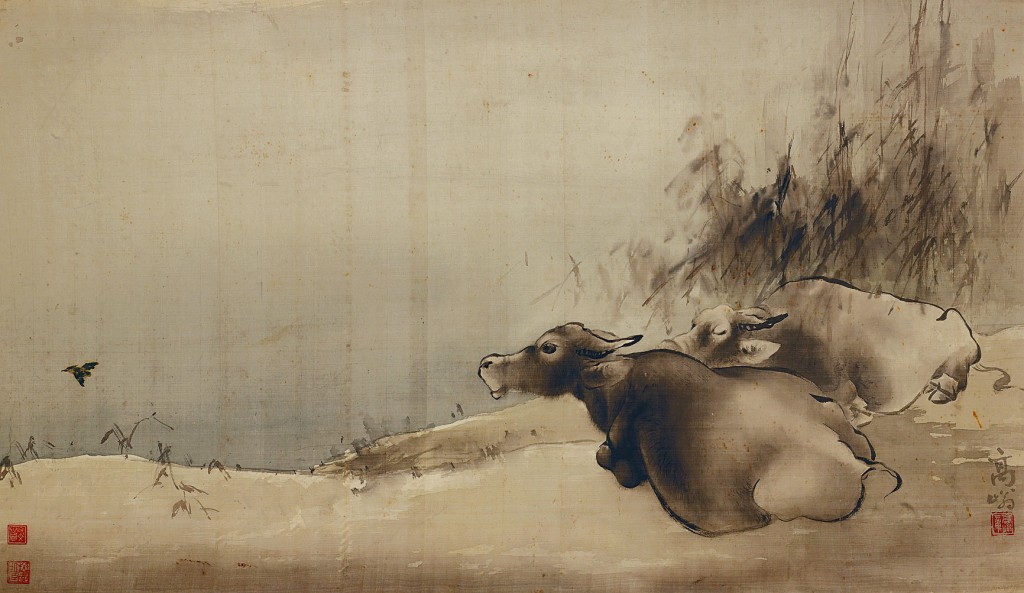 ●高奇峰的《双牛》。