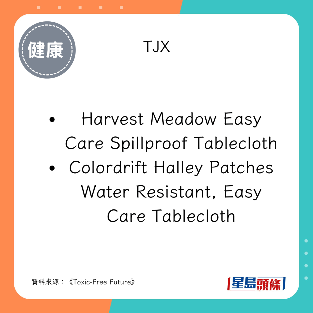 TJX Harvest Meadow Easy Care Spillproof Tablecloth