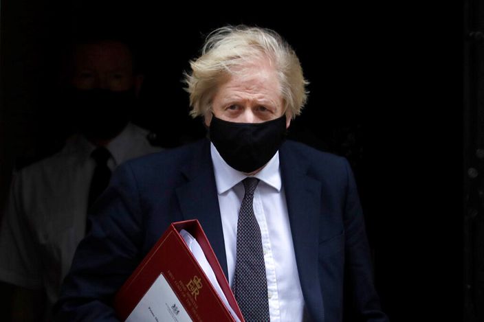 英國首相約翰遜。(AP圖片)