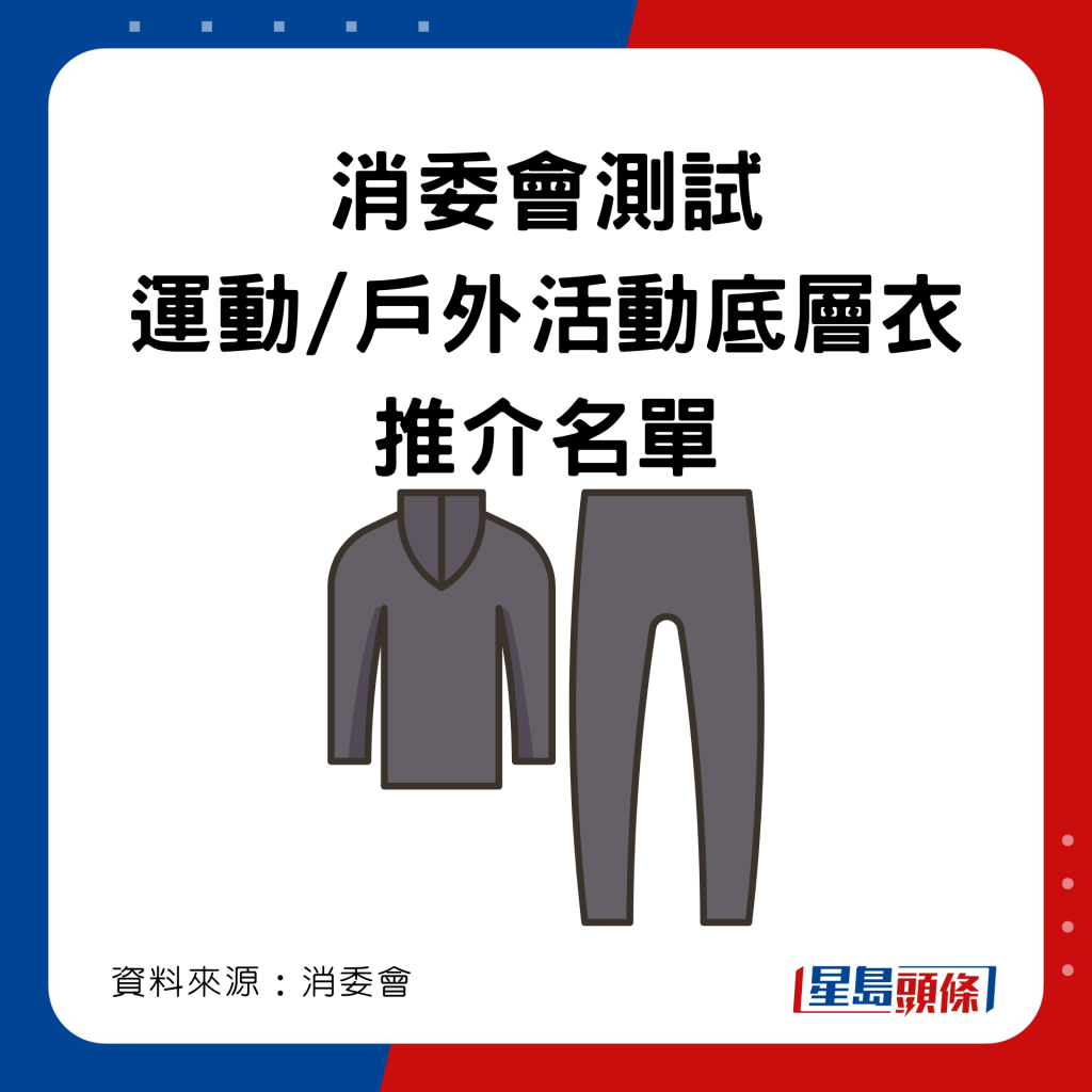 消委會保暖內衣｜運動/戶外活動底層衣名單