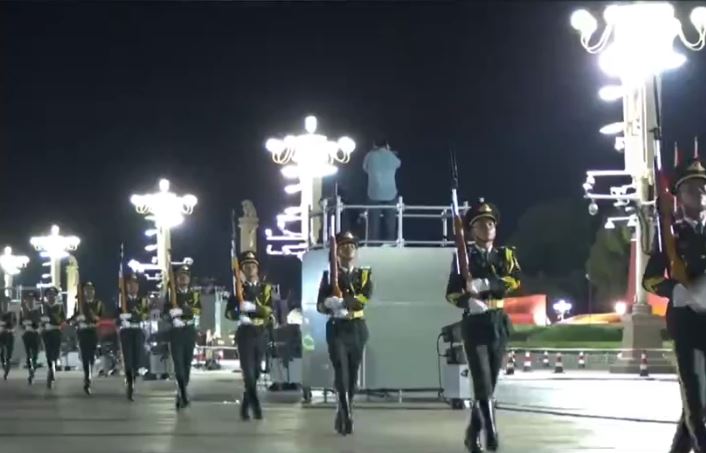 北京舉行9.3抗戰閱兵首次綜合演練。央視