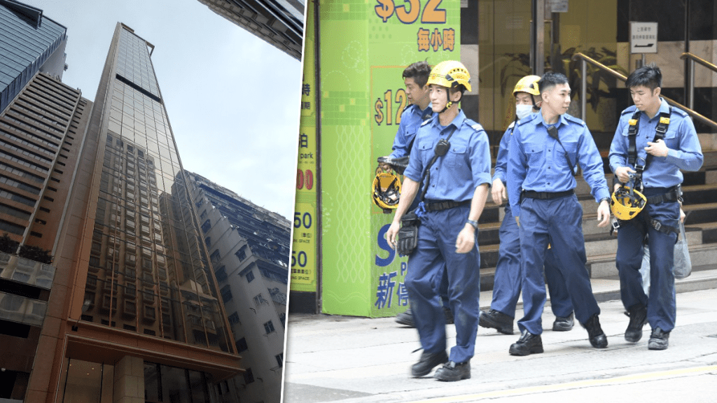 灣仔吊船遇強風吹襲 兩工人一度被困險象環生