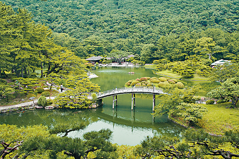 香川縣栗林公園,位列去年日本庭園選舉的第七位。