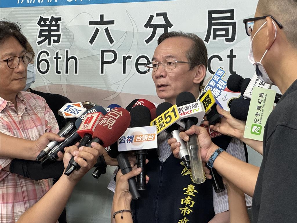 台南市刑大队长张文源说明案情最新进度。 中时