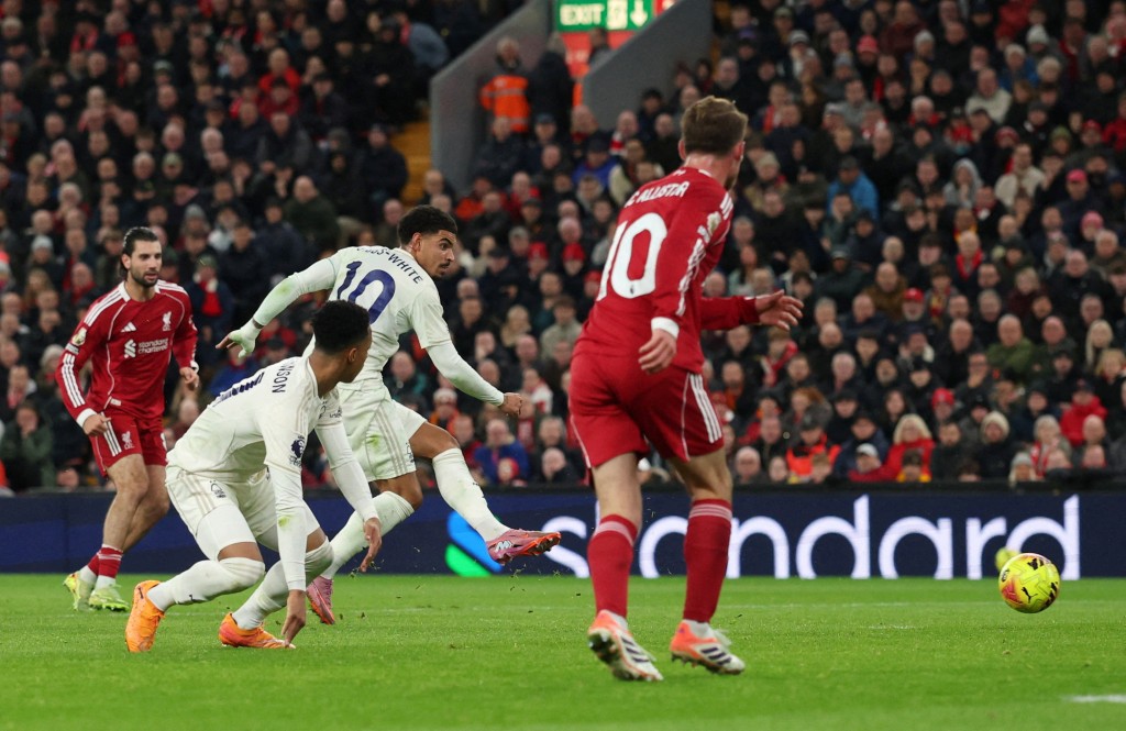 森林今場3次攻破利物浦大門。路透社