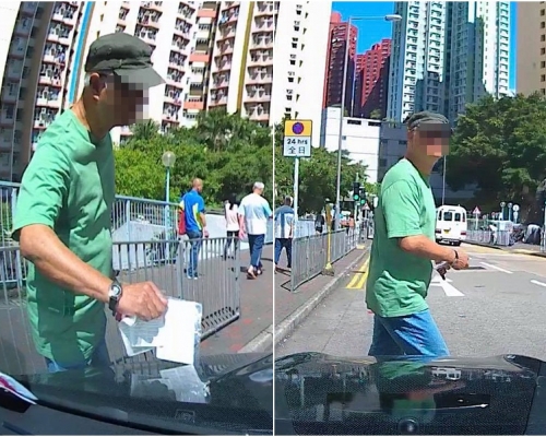車cam拍下男子偷「牛肉乾」過程。