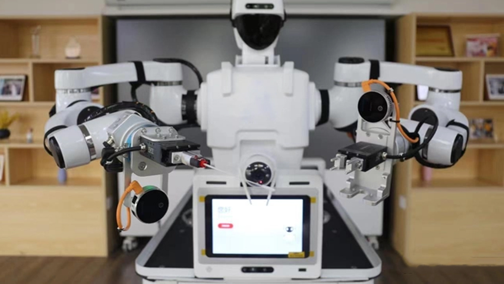 自動化工業機械人在深圳亮相，實現了無人採樣核酸檢測。