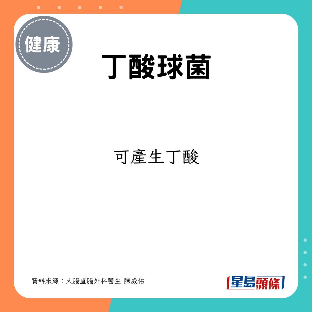 丁酸由丁酸球菌產生而成