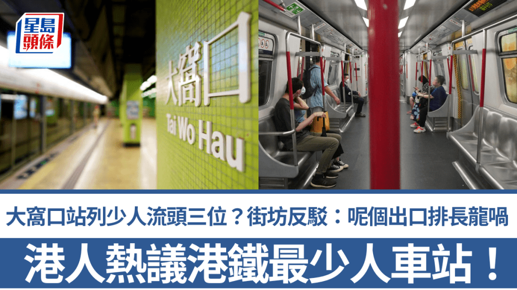 港人熱議港鐵最少人車站！大窩口站列少人流頭三位？街坊反駁：呢個出口排長龍喎
