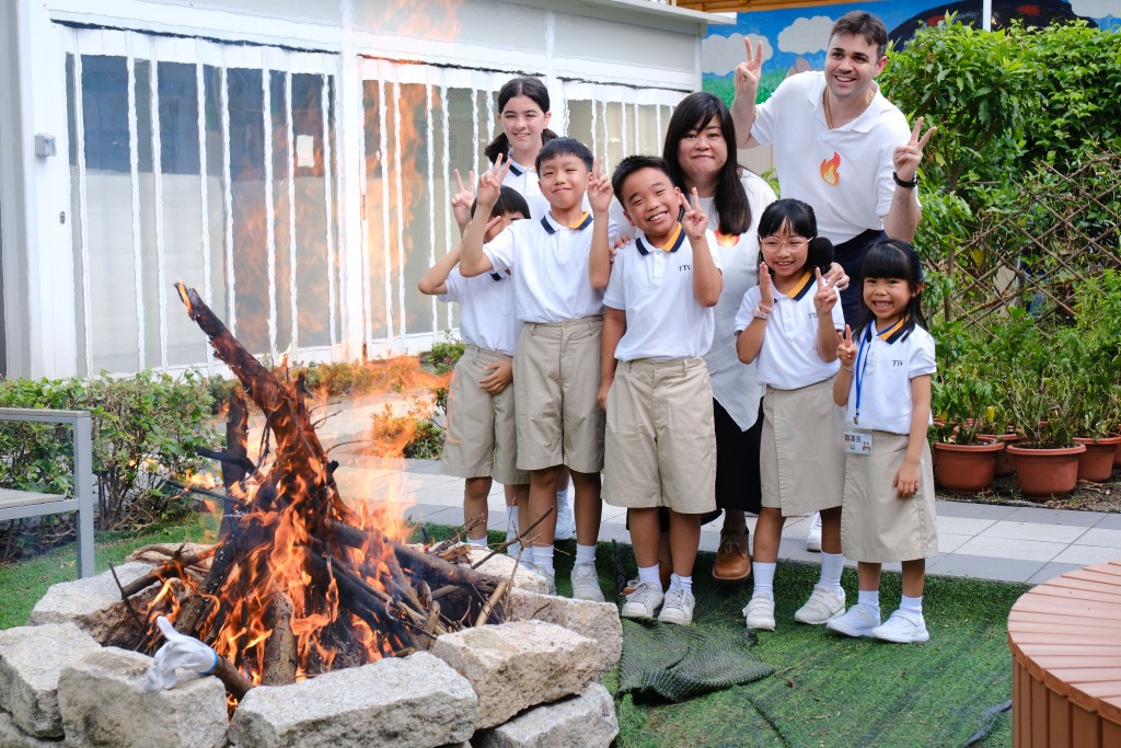 開學第一天的「開學點火禮」 （圖片來源：通德學校）  ​