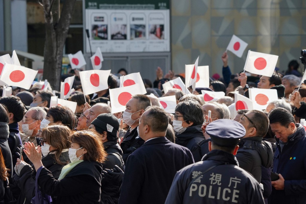 日本民眾支持自民黨比率高企。法新社 日本民眾支持自民黨比率高企。法新社
