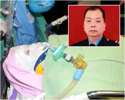 醫生供稱梁國基(小圖)送院時已不醒人事。資料圖片