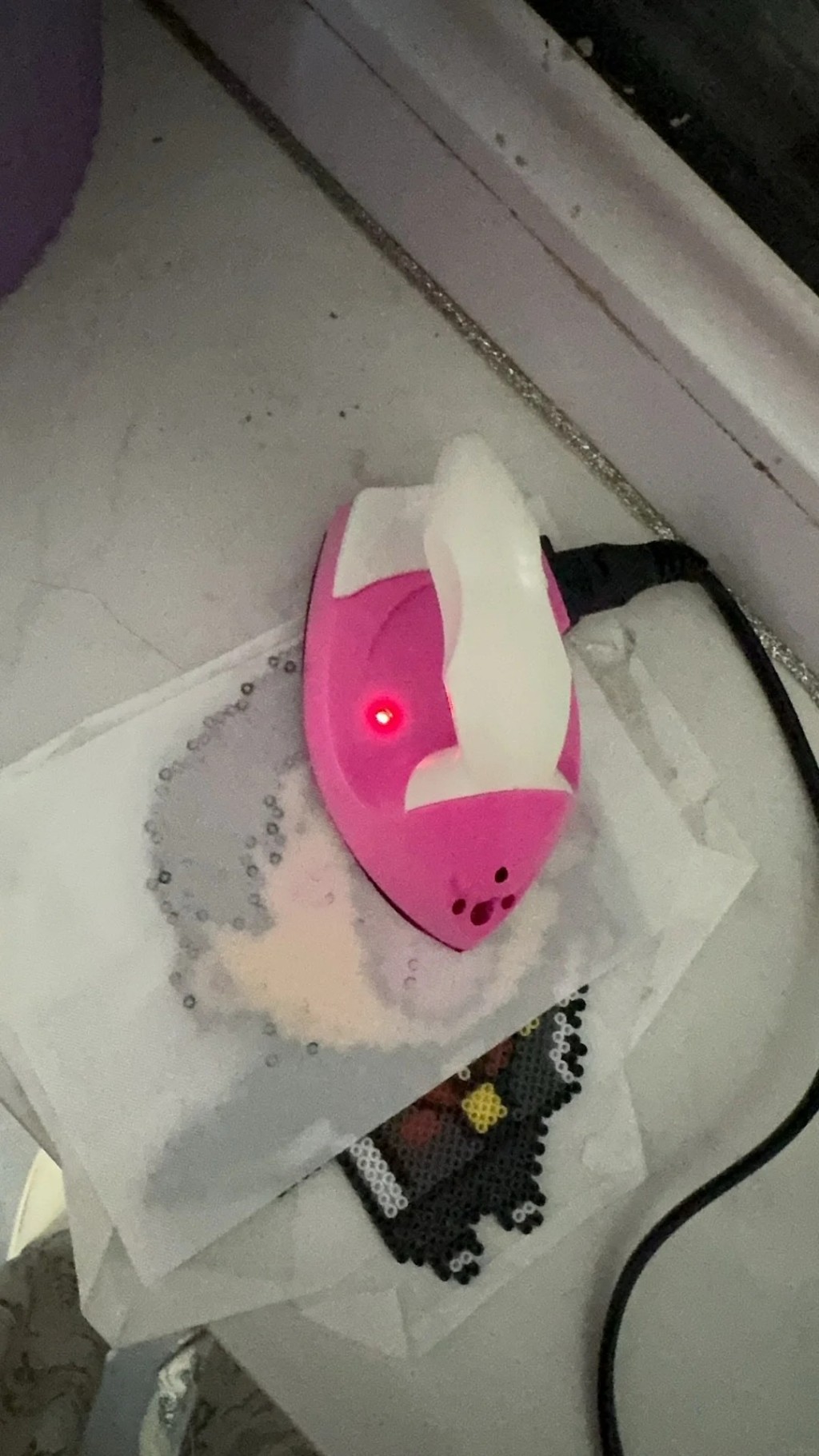 内地青少年流行玩拼豆。小红书＠萌妞优酸乳