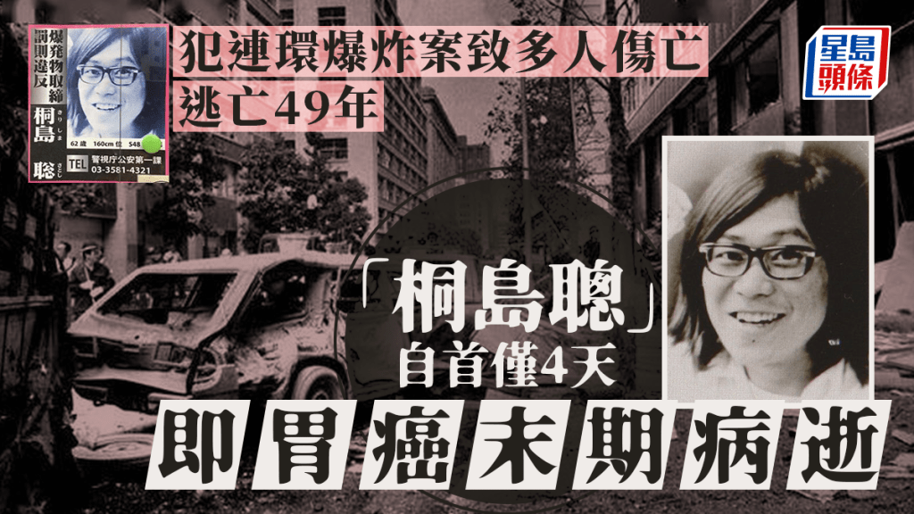 日本傳媒廣泛報道桐島聰離世消息。