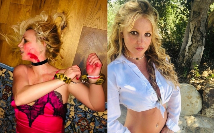 Britney度晒故仔扮死屍。