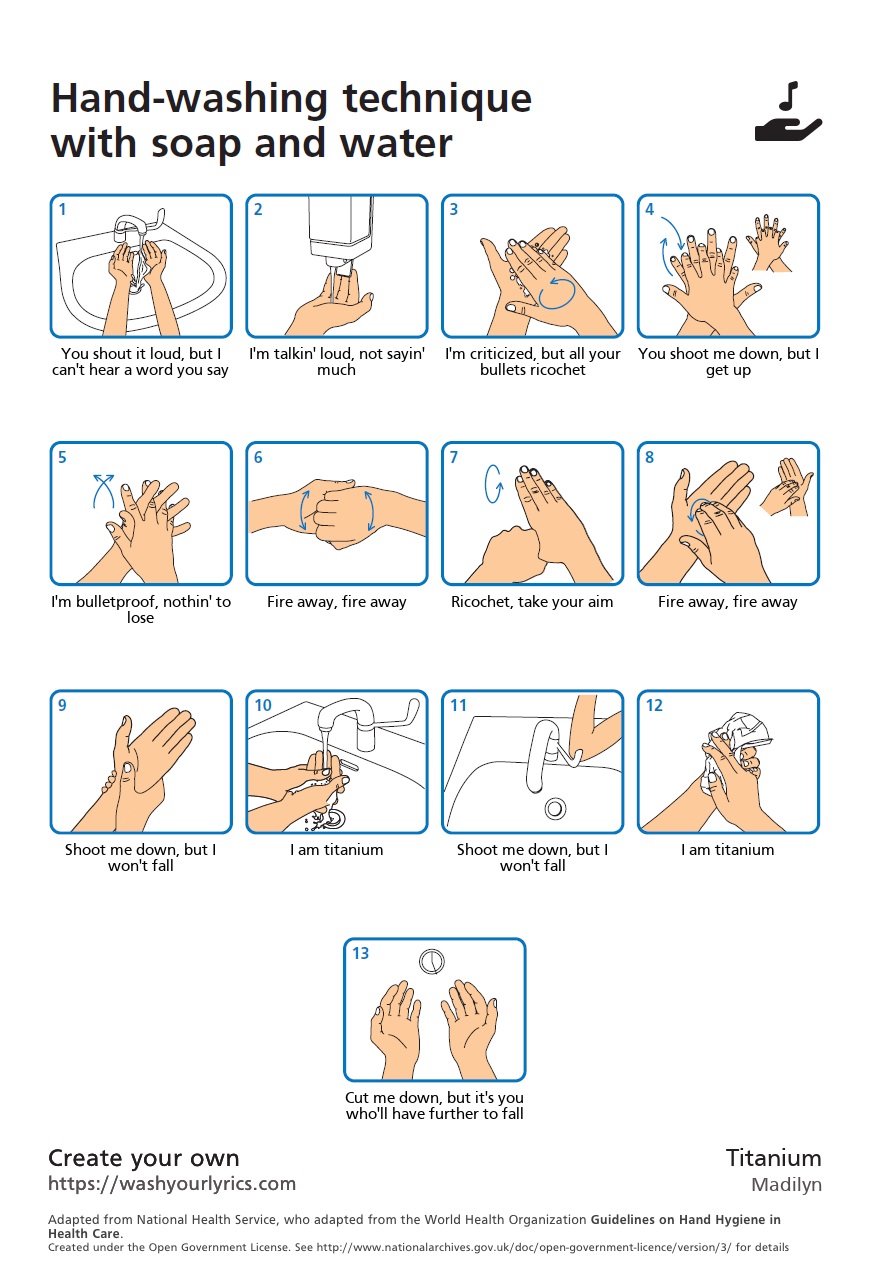 网站亦提供用肥皂洗手的图。
