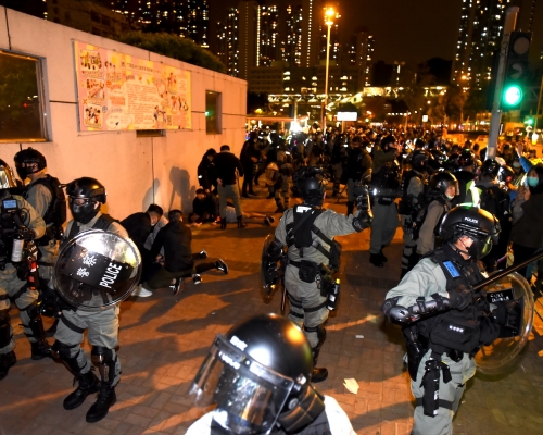 上月亦有人在將軍澳發起悼念周梓樂活動,其後演變成警民衝突。資料圖片