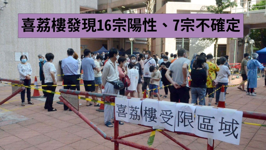 葵涌華荔邨喜荔樓完成圍封。資料圖片
