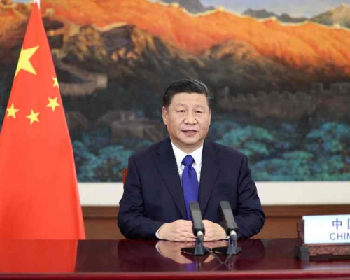 習近平宣布到2030年國內生產總值二氧化碳排放將下降65%以上。新華社