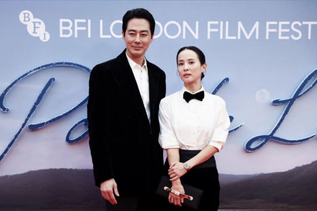 趙寅成和曹汝貞昨日在倫敦電影節宣傳《假如愛有如果》。