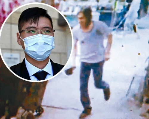 警員張建龍(小圖)供稱死者無理會警告再次揮刀。