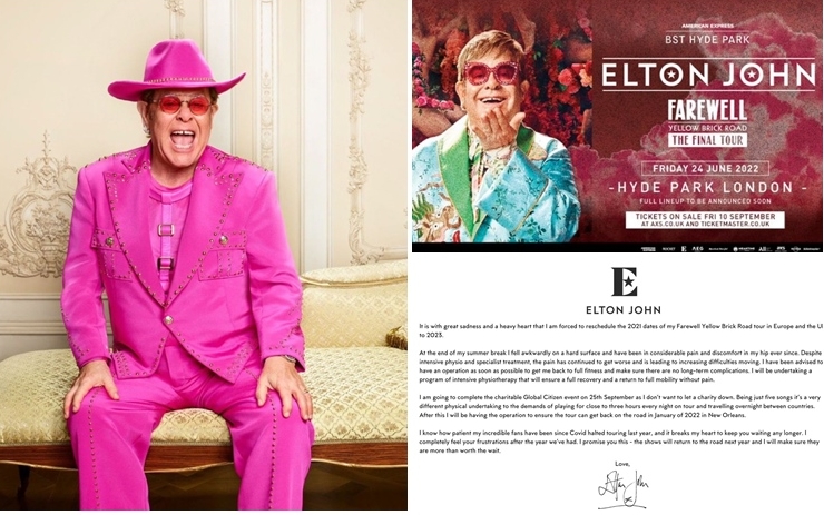 艾頓莊昨日宣布告別騷延期至後年。