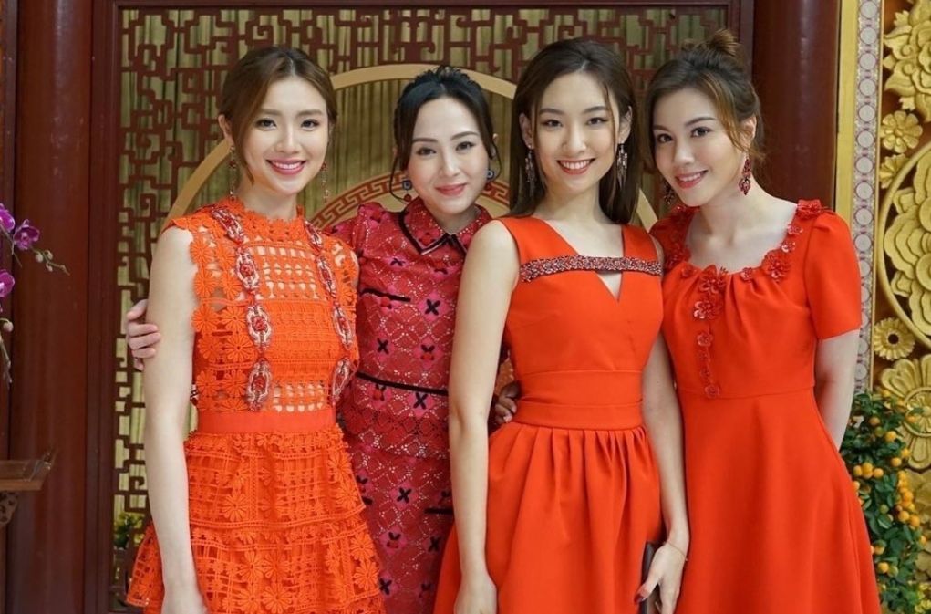 添上喜慶  梁凱晴、邵初、「最上鏡小姐」楊培琳及宋宛穎着到紅噹噹出席年初一的TVB賀年活動。