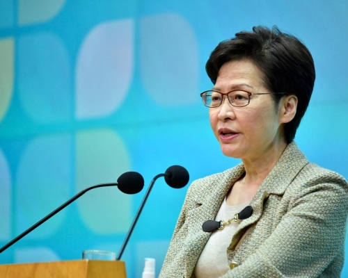 林鄭月娥說，對香港未來充滿信心。