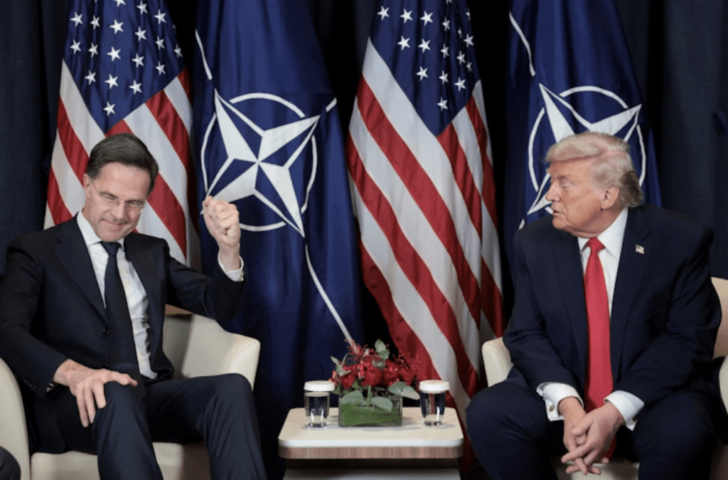 特朗普與呂特在瑞士達沃斯舉行的世界經濟論壇期間會面。路透社