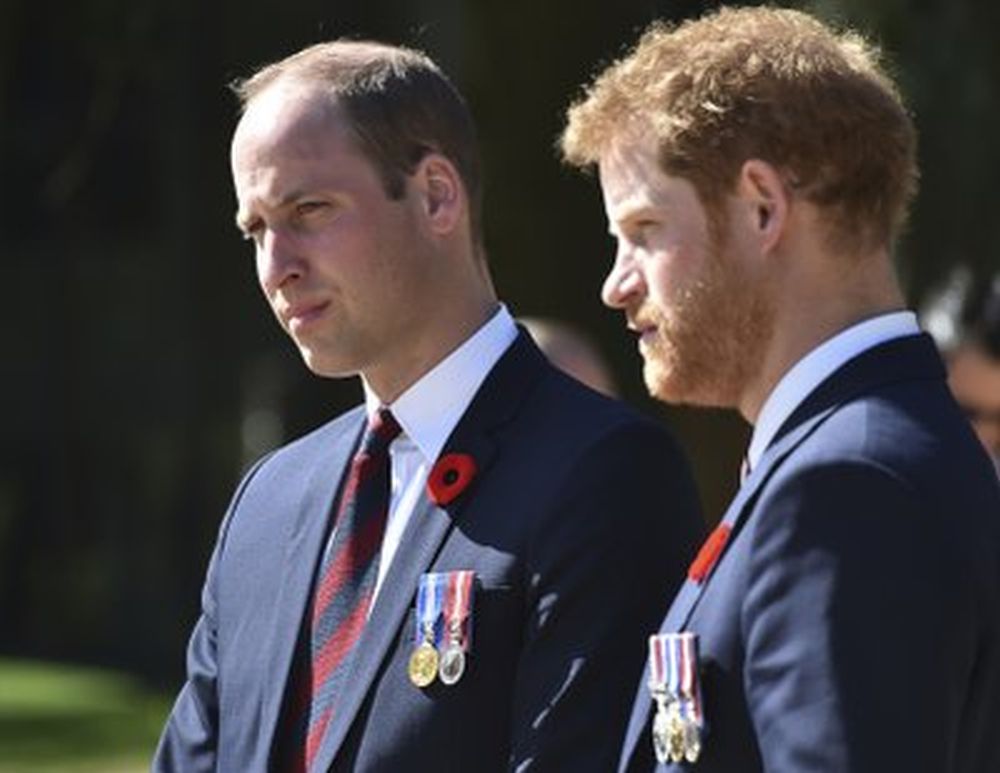 哈里與哥哥威廉王子。AP資料圖片