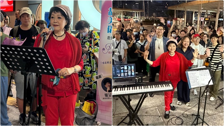 胡美儀旺角街頭用歌聲療癒情緒 受宏福苑火災啟發