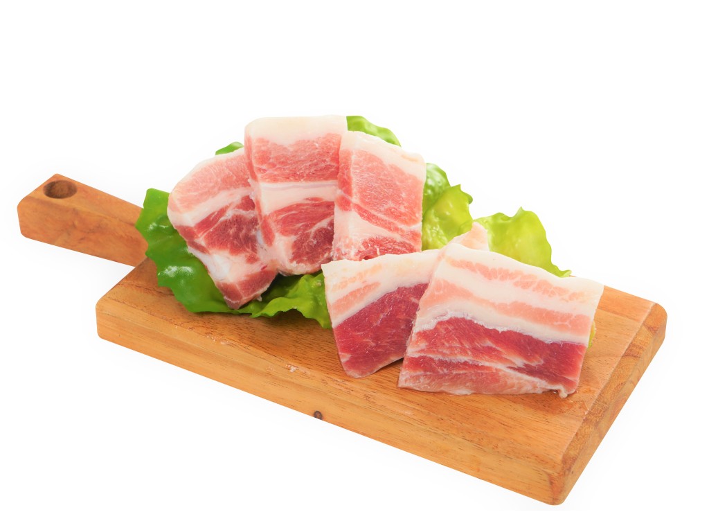 北海道夢之大地豚燒腩肉/原價$39/100克、優惠價$33.9/100克。