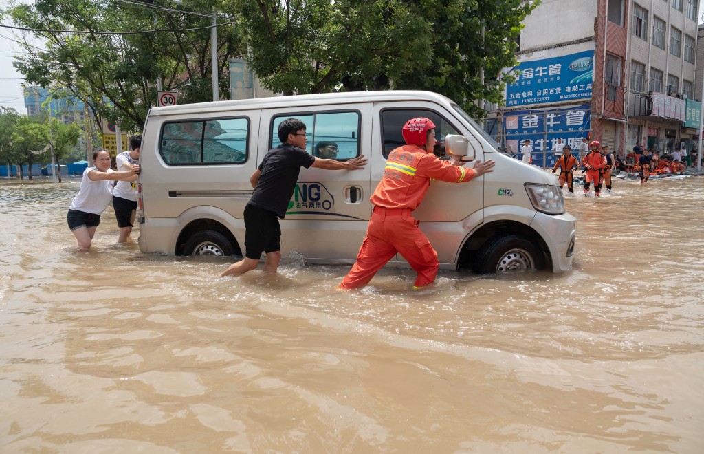 河南暴雨成災。新華社資料圖片