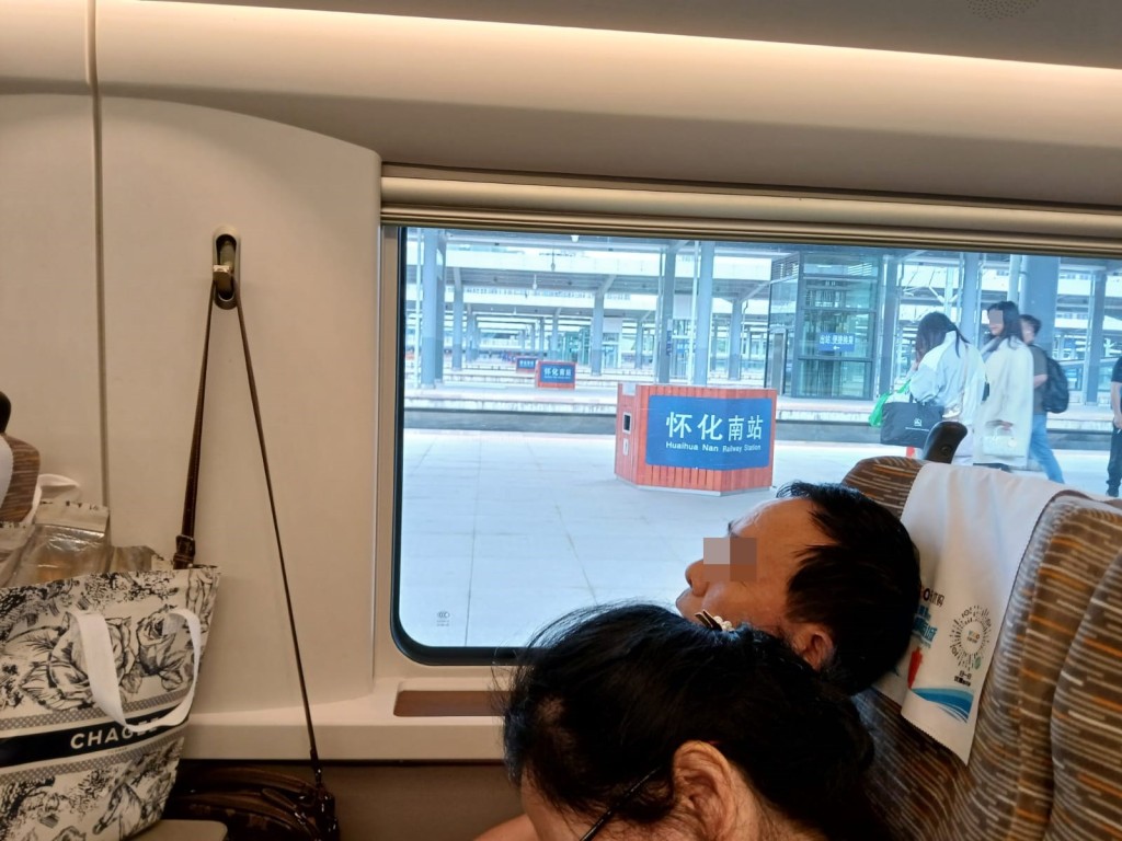高鐵列車途經懷化南站。