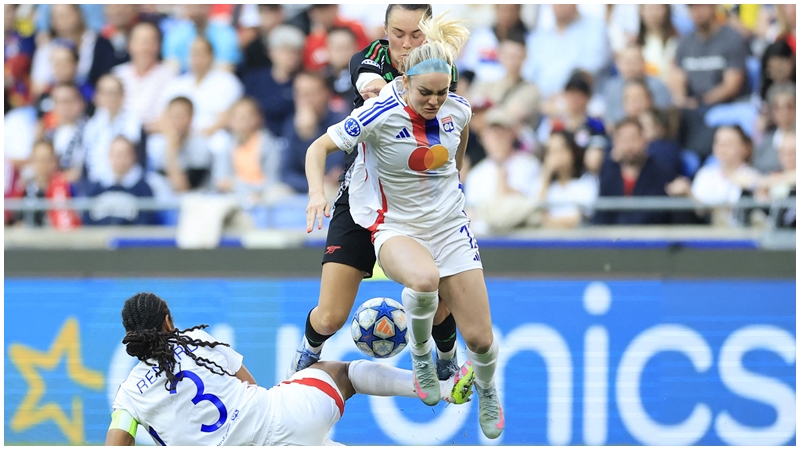 里昂女足開季9戰全勝。REUTERS