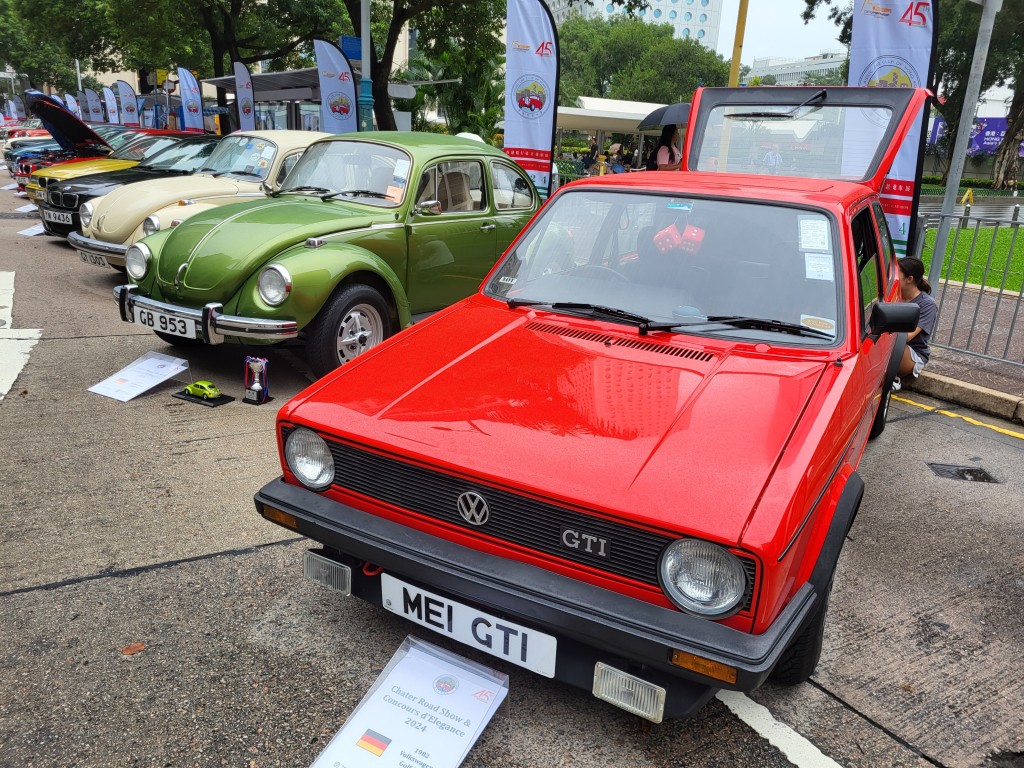 2024年中环遮打道老爷车展，初代福士Golf GTI及Beetle 1303都是品牌最经典车展之一。