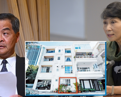 梁振英發文要求毛孟靜公開解釋淺水灣住宅車位懷疑僭建事件。資料圖片