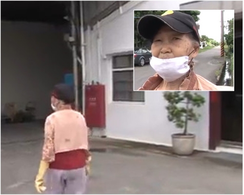 老闆讚82歲婆婆王不纏(小圖)工作認真又仔細。網圖