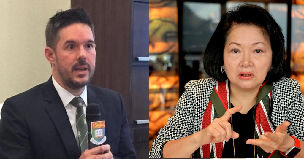 马思特(左)、韦玉珍(右)。