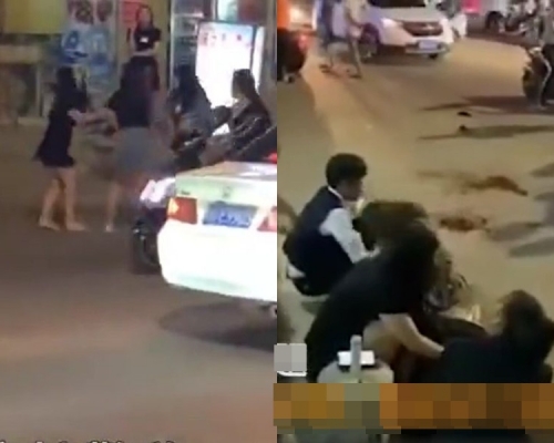 女子與別人發生肢體衝突期間,將現場一名勸架的男子的食指指頭割斷。網圖