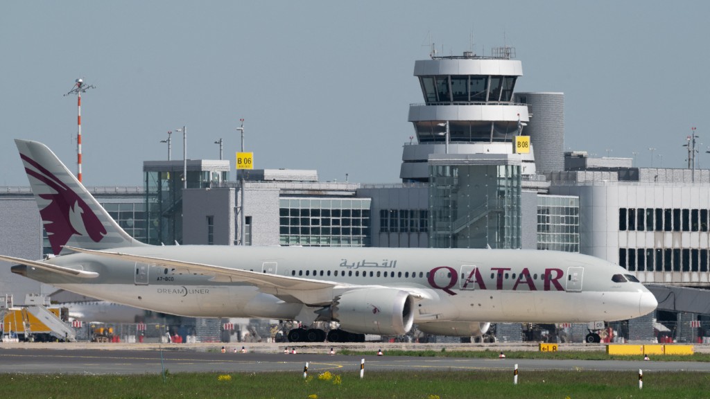 卡塔爾航空宣布停飛至領空重開。法新社
