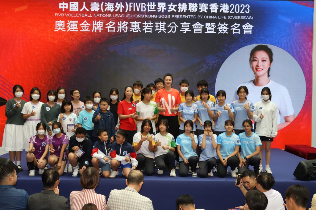 惠若琪昨日出席FIVB世界女排聯賽活動。  徐嘉華攝