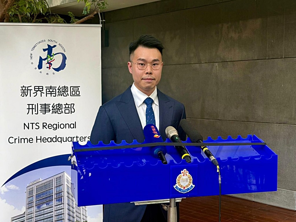 新界南總區重案組第3A隊主管高級督察簡兆康。 新界南總區重案組第3A隊主管高級督察簡兆康。